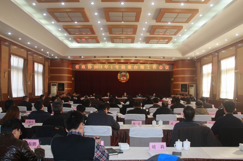 边发吉主委出席省政协2013年1号提案办理工作会议并对提案工作进行评议(图6)