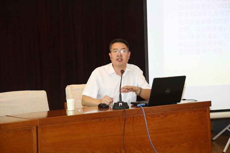 民盟河北省委、民盟石家庄市委联合举办纪念中国人民抗日战争暨世界反法西斯战争胜利70周年报告会(图2)