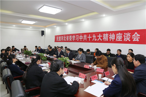 民盟河北省委召开学习贯彻中共十九大精神座谈会(图1)
