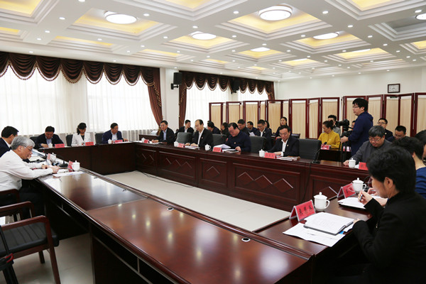 民盟中央主席丁仲礼走访考察民盟河北省委机关(图3)
