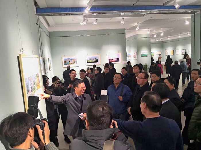 民盟邯郸市委举办纪念改革开放四十周年滏阳河—母亲河书画摄影作品展(图6)