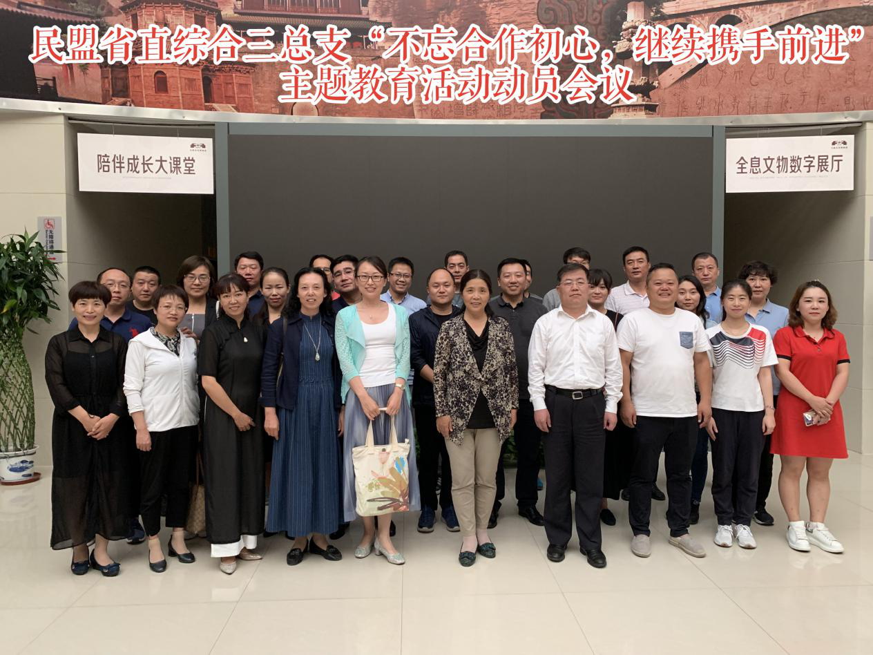 民盟河北省直综合三总支召开“不忘合作初心，继续携手前进”主题教育动员部署会(图1)