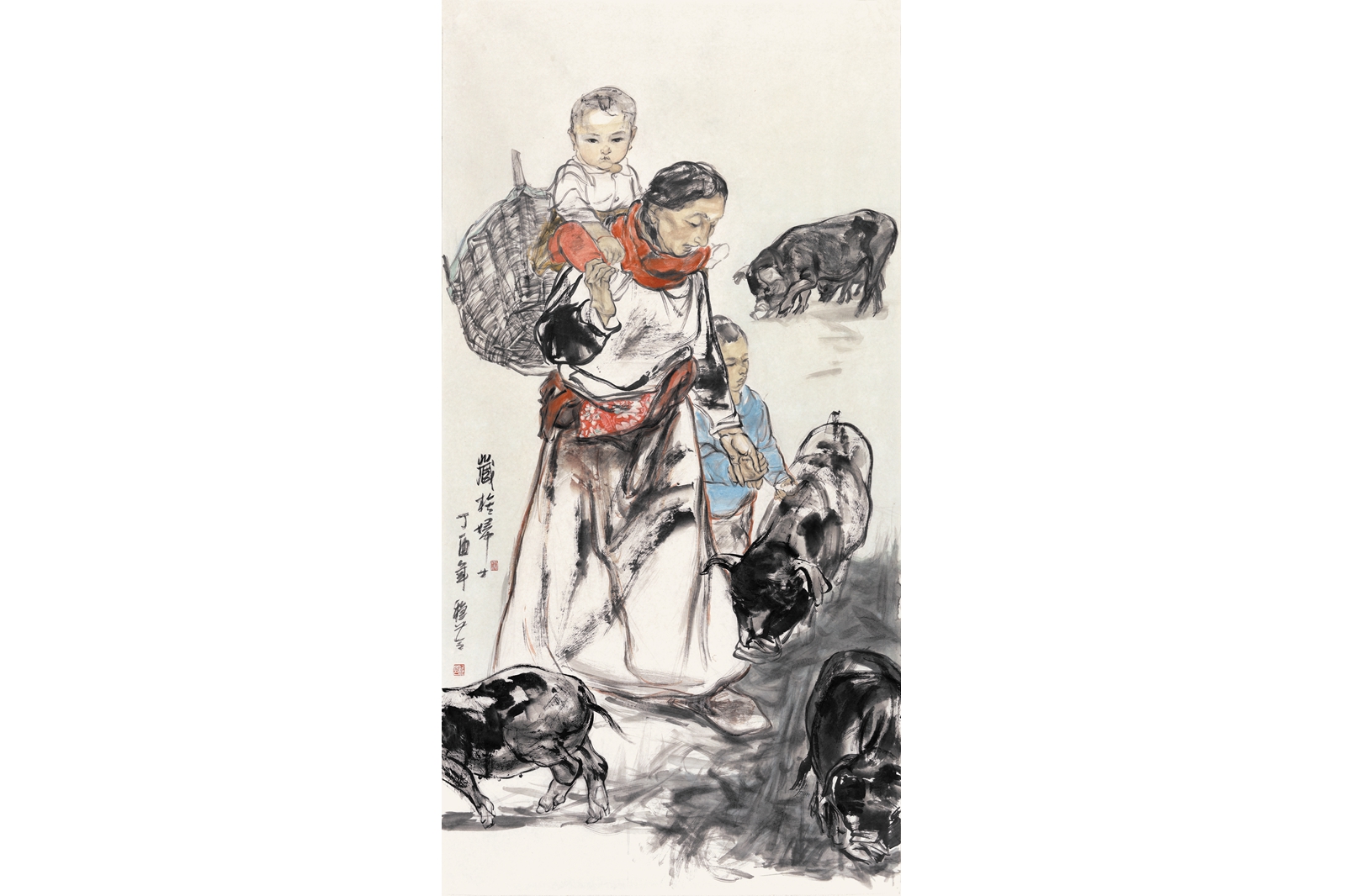 王稳苓 《藏族妇女》(图1)
