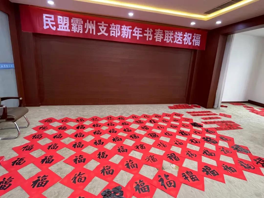 民盟霸州支部开展新年书春联送祝福慰问一线防疫工作人员和志愿者活动(图4)