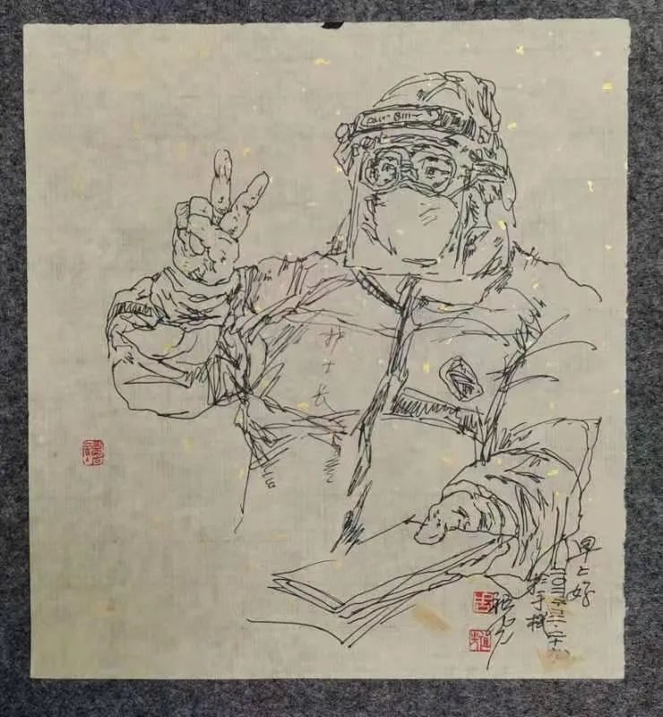 守望相助，同心＂战疫＂——民盟中央美术院唐山分院抗疫书画展（周祖光作品）(图2)