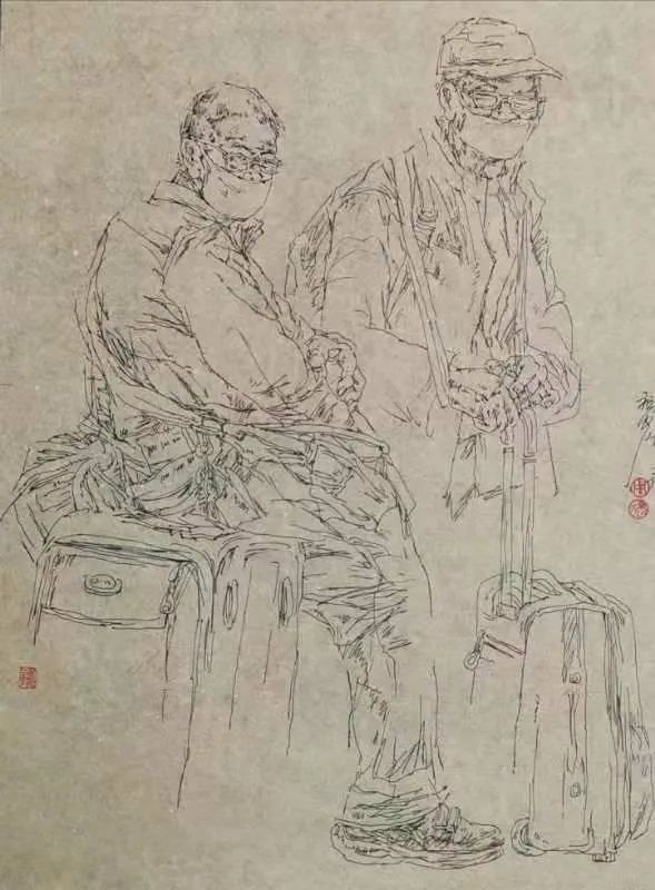 守望相助，同心＂战疫＂——民盟中央美术院唐山分院抗疫书画展（周祖光作品）(图6)