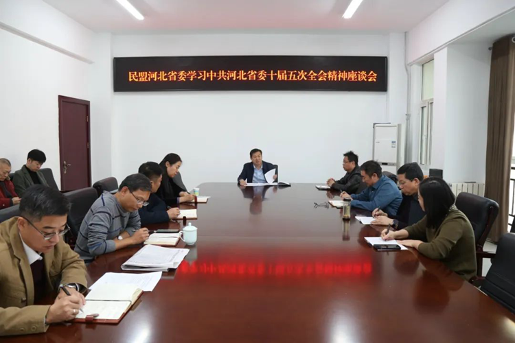 民盟河北省委机关召开学习传达中共河北省委十届五次全会精神座谈会(图1)