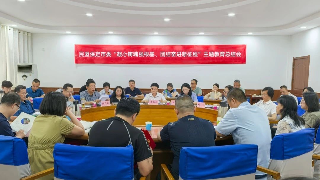 民盟保定市委召开“凝心铸魂强根基、团结奋进新征程”主题教育总结会(图1)