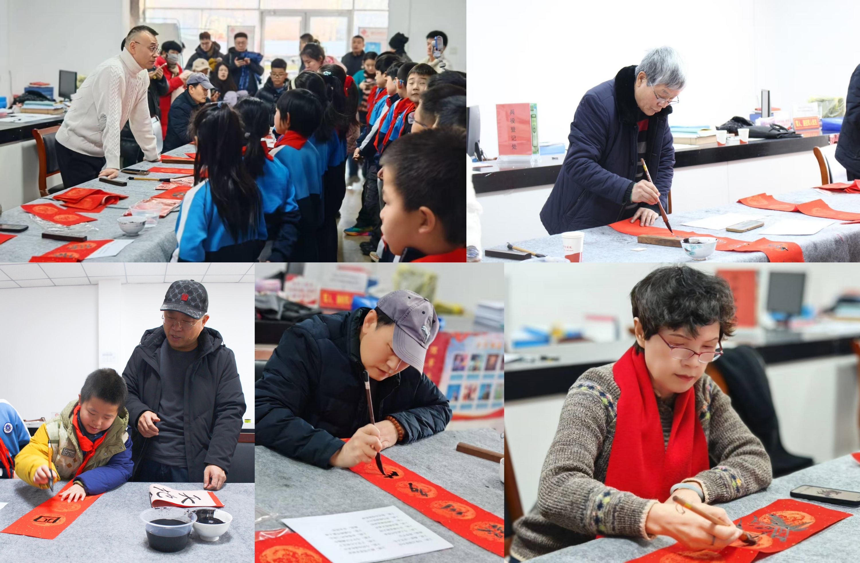 翰墨迎春——民盟唐山市委“春联送福进万家”(图2)
