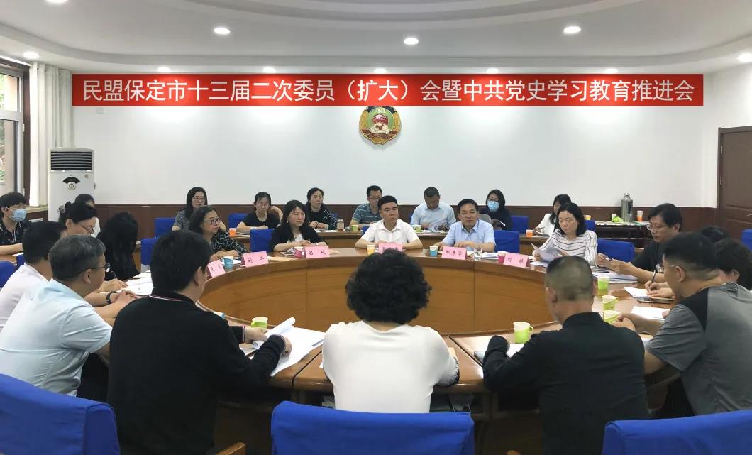 民盟保定市委召开十三届二次委员（扩大）会暨中共党史学习教育推进会(图1)